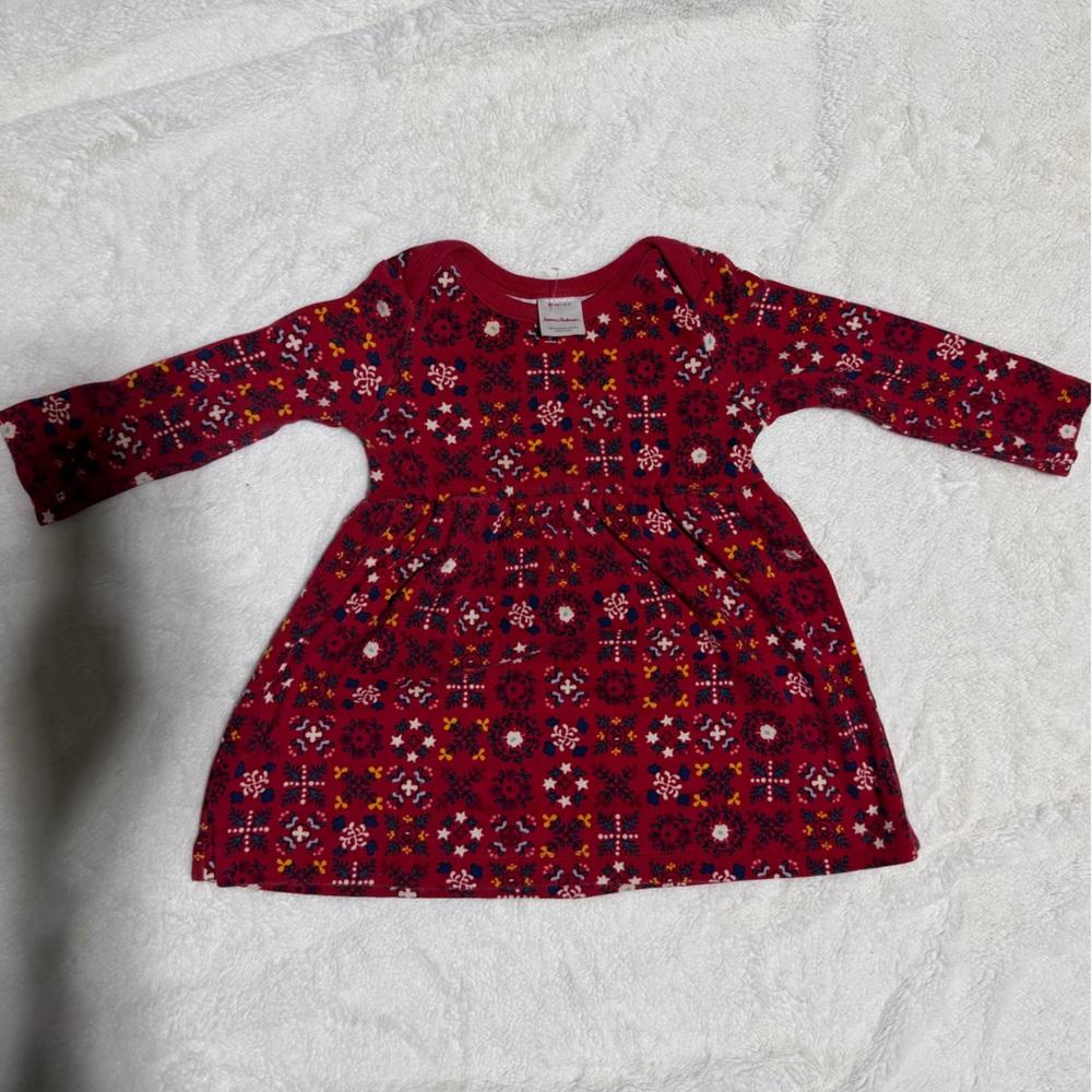 Hanna Andersson Red Floral Dress 2T organic Cotton